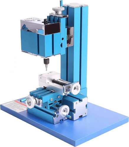 Miniatura 10 de Mini máquina de torno de metal, herramienta motorizada para trabajar el metal, tornos de madera de sobremesa con portabrocas de 3 mandíbulas