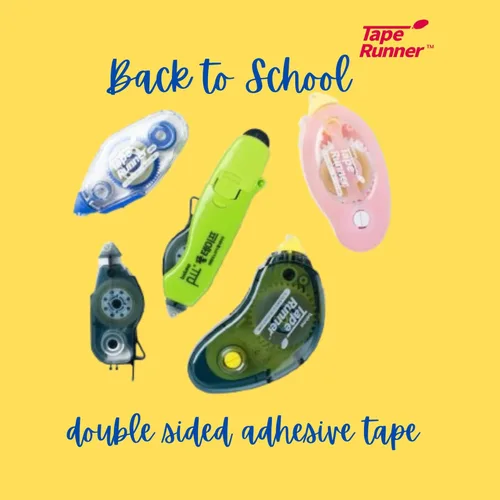 Miniatura 8 de TAPE RUNNER - Cinta adhesiva de doble cara con dispensador de rodillo incluido - Sin ácidos, pegajosa, clara y transparente - Ideal para álbumes