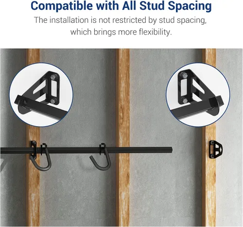 Miniatura 6 de FLEXIMOUNTS - Soporte de pared para 6 bicicletas, resistente, para hogar y garaje, capacidad hasta de 300 lb