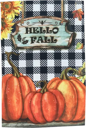 Miniatura 7 de Bandera de jardín de Halloween de calabazas de gato negro, 12 x 18 pulgadas, doble cara, decoraciones de Halloween, decoración del hogar, calabazas