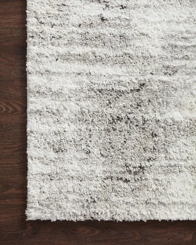 Miniatura 5 de Loloi Bliss Shag Collection BLS-07 - Alfombra decorativa gris y crema, 2'-3" x 4'-0