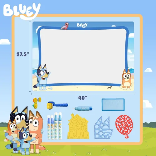 Miniatura 2 de Horizon Group USA - Tapete de dibujo de agua de Baby Shark, incluye alfombrilla reutilizable de 40 pulgadas, cepillo de agua recargable
