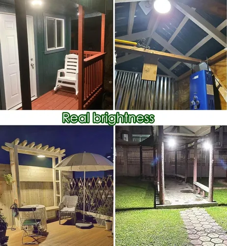 Miniatura 3 de HULPPRE Luz solar para cobertizo de 3000 lm para interiores y exteriores con cuerda de tracción, de día o de noche, del atardecer al amanecer