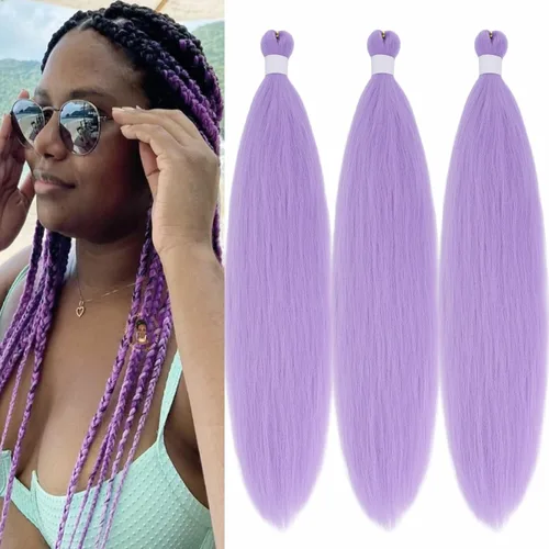 Miniatura 14 de Black Braiding Hair Pre Stretched 16 Inch Black Hair Extensions For Braiding Hypoallergenic Pre-stretched Braiding Hair Natural Knotless Crochet