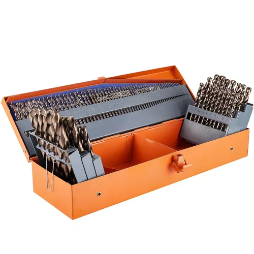 Miniatura 9 de Brocas de cobalto de 1/8 pulgadas (13 unidades), acero de alta velocidad M35, punta de 135 grados, juego de brocas helicoidales de longitud Jobber