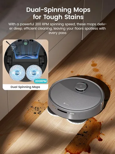 Miniatura 2 de Lefant LiDAR Robot aspiradora y trapeador, succión de 20000 Pa, 90 días de autovaciado, prevención de obstáculos, lavado y secado automático