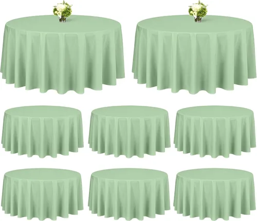 Miniatura 107 de Showgeous Paquete de 4 manteles rectangulares de poliéster de 60 x 102 pulgadas, resistentes a las arrugas, lavables, para bodas, mesas de comedor