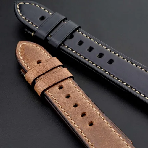 Miniatura 8 de BISONSTRAP Correa de reloj de cuero de 0.709 in, 0.748 in, 0.787 in, 0.827 in, 0.866 in, 0.906 in, 0.945 in, correas de reloj antiguas para hombres