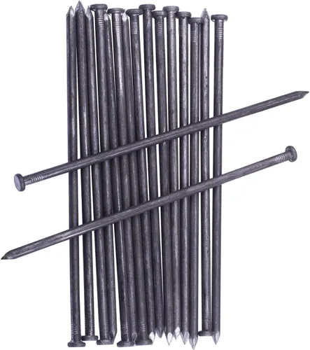 WOWCASE Picos de metal de 10 pulgadas, 50 piezas de clavos de jardinería de metal sólido resistente, clavos de anclaje para bordes de pavimentación,