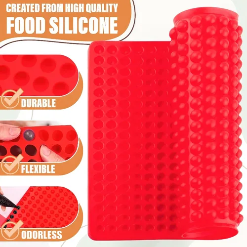 Miniatura 5 de Molde Boba 468-cavidad - Esterilla de silicona antiadherente flexible para hornear golosinas para perros, apta para lavavajillas, resistente al