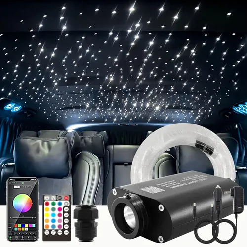 Miniatura 13 de ATOKEE Kit de 150 piezas de techo Starlight activado por sonido, hebras de fibra de 0.03 pulgadas y 6.5 pies, luces de estrella de 16 W