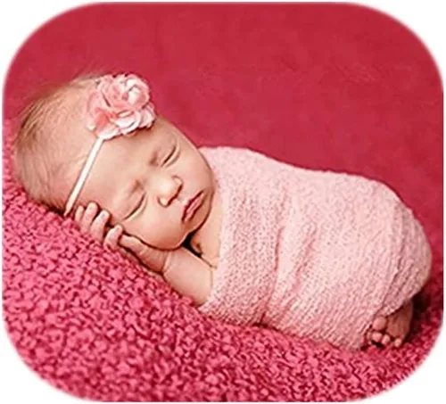 Miniatura 10 de Newborn Photography Props Wrap Stretch Long Ripple Blanket Yarn Baby Photo Props Boy Girl Cloth Fabric Layer Azul Oscuro
