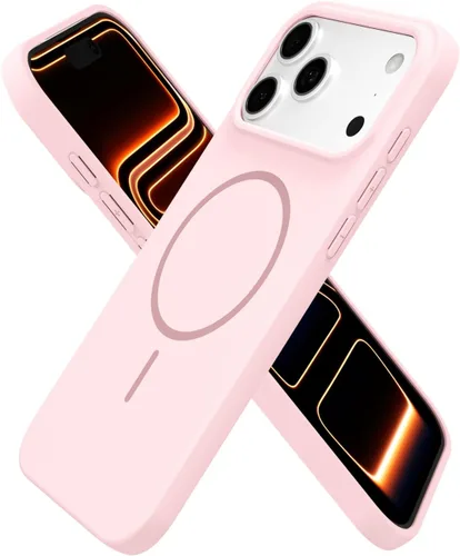 Miniatura 140 de oakxco Funda de silicona Mag Safe para iPhone 17 Pro Max, funda magnética delgada y fina compatible con carga inalámbrica MagSafe, bonita funda Negro