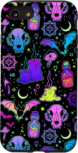 Miniatura 18 de Funda de brujería mágica para iPhone 16 con diseño gótico pastel de Halloween