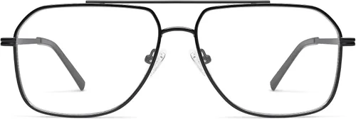 Miniatura 3 de AMOMOMA Anteojos de lectura estilo aviador retro con luz azul para mujeres y hombres, marco grande de metal para lector de computadora AM6133