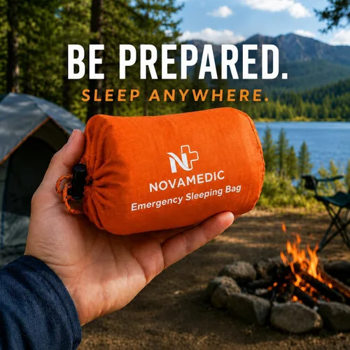 Miniatura 4 de NovaMedic Emergency Sleeping Bag – 84"x36" Thermal Mylar Survival Bivy Sack – Waterproof, Lightweight & Compact Emergency Blanket for Camping