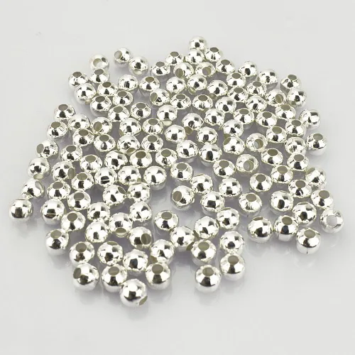 Miniatura 20 de (R) Cuentas de metal lisas y redondas de bronce envejecido de 8 mm, 200 piezas