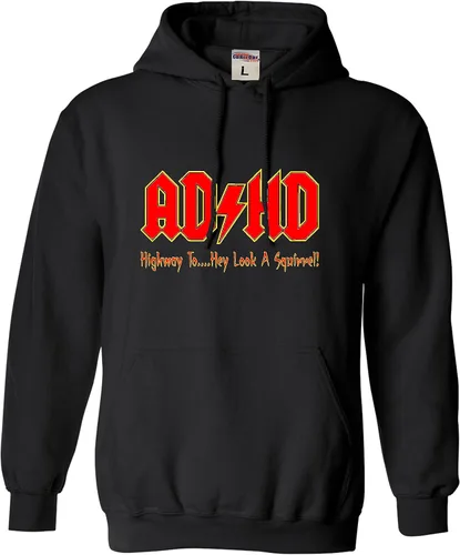 Go All Out Sudadera con capucha para hombre y mujer con texto en inglés "Highway To Hey Look A Squirrel"