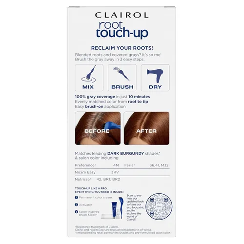 Miniatura 2 de Clairol Root Touch-Up de Nice'n Easy - Tinte permanente de cabello para retoque de raíces, color 4RV - rojizo oscuro, 2