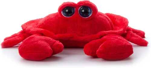 Miniatura 2 de The Petting Zoo Peluche de cangrejo, regalos para niños, animales del océano de ojos brillantes, juguete de peluche de cangrejo rojo de 9 pulgadas