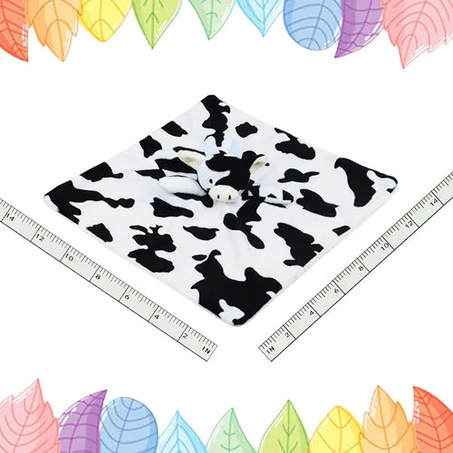Miniatura 2 de Manta suave de seguridad de animales de peluche de vaca bebé, manta amorosa de personaje de vaca de felpa, regalo de baby shower/cuarto de bebé