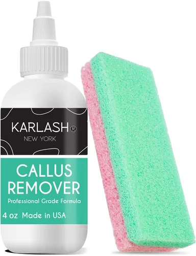 Karlash Gel removedor de callos para pies y pies, kit de depurador de piedra pómez para eliminar pieles duras talones y callos duros de los pies