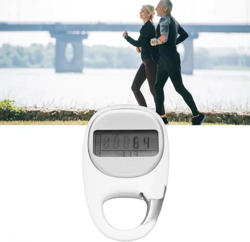 Miniatura 4 de Contador de pasos, podómetro 3D para caminar con clip, modo de ahorro de energía, pantalla LCD transparente, mosquetón simple, podómetro