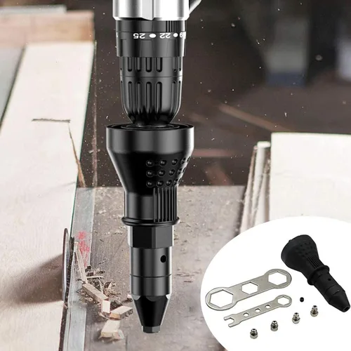 Miniatura 2 de Pistola de remache eléctrica, adaptador de taladro inalámbrico, herramienta de inserción, kit de adaptador de remachador, máquina de remache ciego