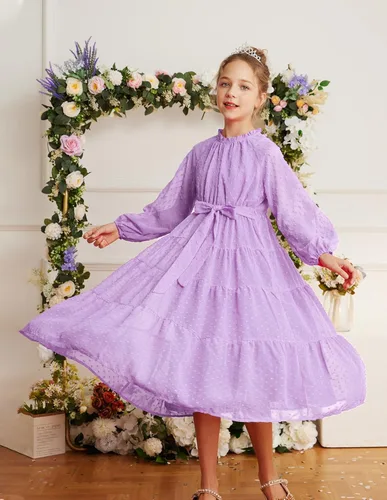 Miniatura 2 de GRACE KARIN Vestido casual para niñas de 5 a 12 años