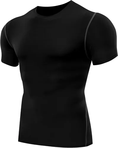 Miniatura 5 de NELEUS Paquete de 3 camisetas de entrenamiento de capa base de compresión atlética para hombre