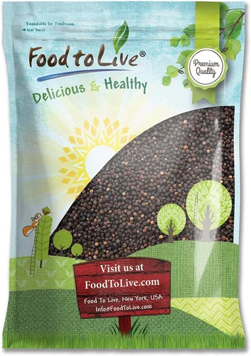 Miniatura 6 de Food to Live - Pimienta negra entera, granos de pimienta seca de 1 libra, Kosher, vegano, especias a granel. Sabor fuerte y picante. Rico