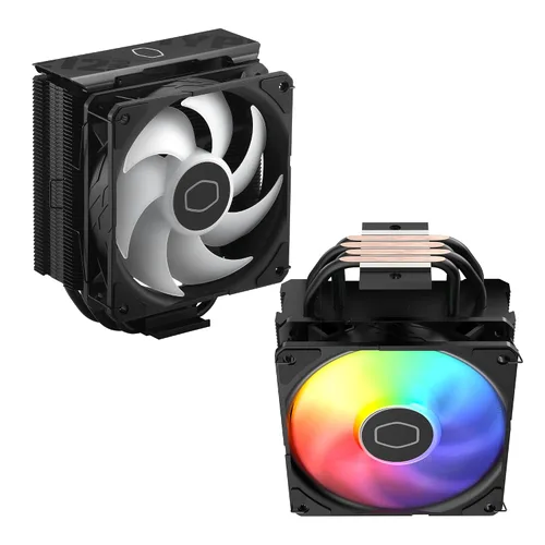 Miniatura 14 de Cooler Master Enfriador de aire de CPU Hyper 212 RGB Black Edition, ventilador SF120R RGB, 4 tubos de calor CD 2.0, negro metálico anodizado, aletas