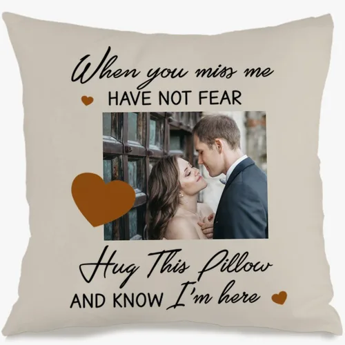 Miniatura 14 de Pillow Case Featuring one Photo and Custom Message Giving Your Space Unique Style and Presenting a Warm Gift Option