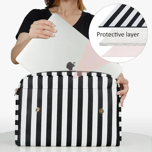 Miniatura 4 de ECOSUSI Bolsa de hombro para laptop de 13 a 15 pulgadas funda protectora de computadora compatible con MacBook AirPro