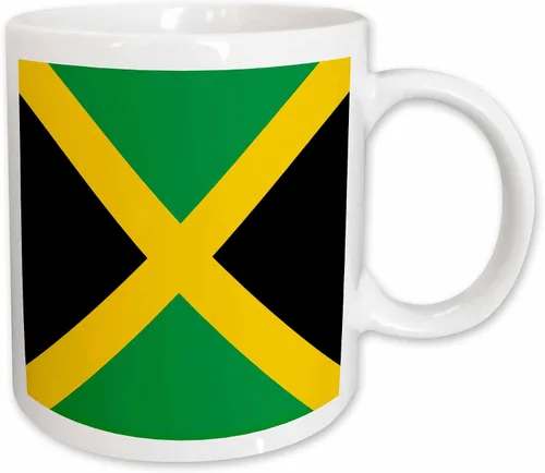 Miniatura 10 de 3dRose Bandera de Jamaica - Taza cuadrada, 11 onzas, color negro