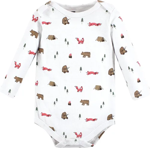 Miniatura 4 de Hudson Baby Body unisex de algodón de manga larga, para bebé