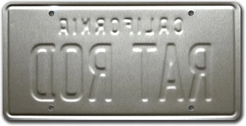 Miniatura 2 de California Vintage Varilla de rata Placa de matrícula estampada de metal