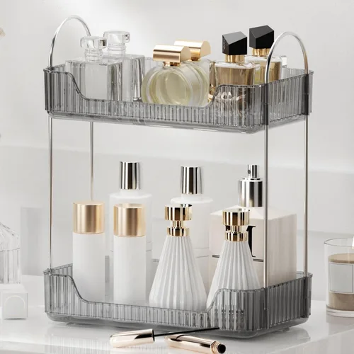 Miniatura 13 de YCIA&DONE Organizador de Baño para Encimera, Almacenamiento de Maquillaje, Estante de Bandeja para Cosméticos para Cuidado de la Piel, Soporte