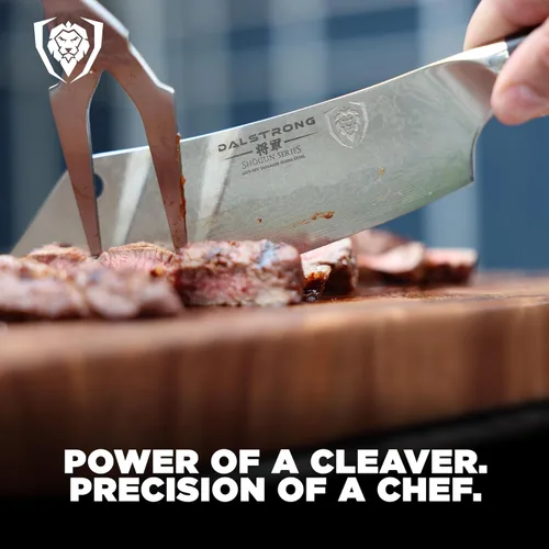Miniatura 5 de DALSTRONG Cuchillo de chef híbrido y cuchillo de chef de 8 pulgadas, serie Shogun ELITE, The 'Crixus', cuchillo de cocina japonés AUS-10V Super