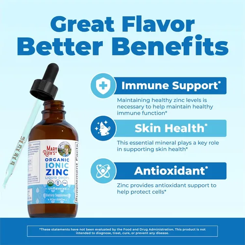 Miniatura 4 de MaryRuth Organics Suplementos de zinc para apoyo inmunológico Zinc iónico para niños y adultos Suplemento de zinc líquido Suministro para 40