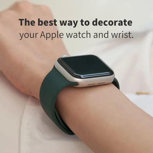 Miniatura 8 de Sinjimoru Correa de silicona para Apple Watch, compatible con Apple Watch de 1.496 in, 1.575 in, 1.614 in, 1.654 in, 1.732 in, 1.772 in, 1.929 in