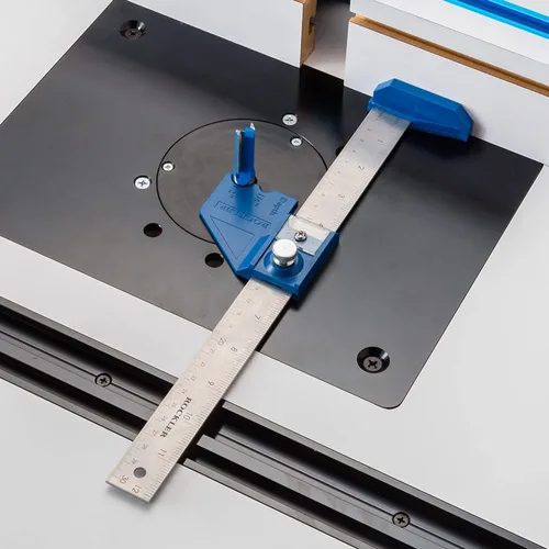 Miniatura 6 de Rockler Herramienta de calibre central/profundidad de broca de enrutador de 12 pulgadas, herramientas de medición de carpintería de calibre