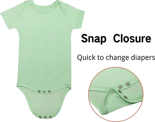 Miniatura 20 de GUISBY Body de manga corta para bebé, rayón de verano, recién nacido, niños y niñas, 0-24 meses