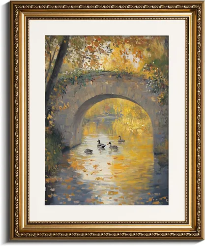 Miniatura 30 de VIYYIEA Arte de Pared con Marco Dorado Impresión en Lienzo Decoración del Hogar para Sala de Estar Mujeres Leyendo Cuadros para Dormitorio Baño
