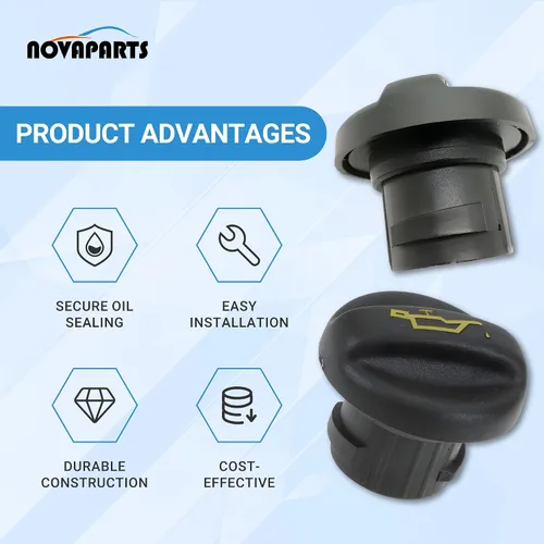 Miniatura 5 de NOVAPARTS Tapa de llenado de aceite de motor Tapa de tapón de llenado de aceite para 2007-2012 Mini Cooper 1.6L R55 R56 R57 R58 R59 11127572848