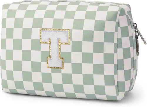 Miniatura 168 de Narwey Bolsa de maquillaje con inicial, regalos de graduación para adolescentes, niñas, niños y adolescentes, cosas de moda de 6 a 18 años, bolsa