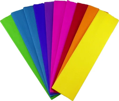 More Fiesta -Pliegues de papel crepé (10 hojas) - 17 pulgadas de ancho por 6.2 pies de largo - Papel crepé mexicano - Colores surtidos (surtido