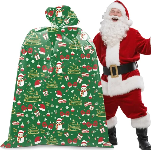 Miniatura 8 de Bolsas de regalo de Navidad extra grandes de HYmoso, 2 piezas de bolsas de regalo para bicicletas jumbo para regalos gigantes enormes de Navidad