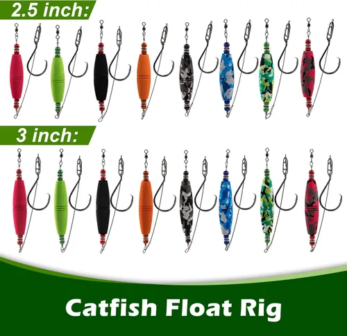 Miniatura 2 de Plataformas de flotador de bagre, bobbers de pesca, corchos, equipo de pesca para gato, combo de clavija de EVA, alta flotabilidad, ganchos Rojo