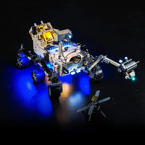 Miniatura 8 de BrickBling Luces LED para Lego Technic Planeta Tierra y Luna en órbita, kit de luz creativo compatible con Lego 42179 Sistema Solar Space